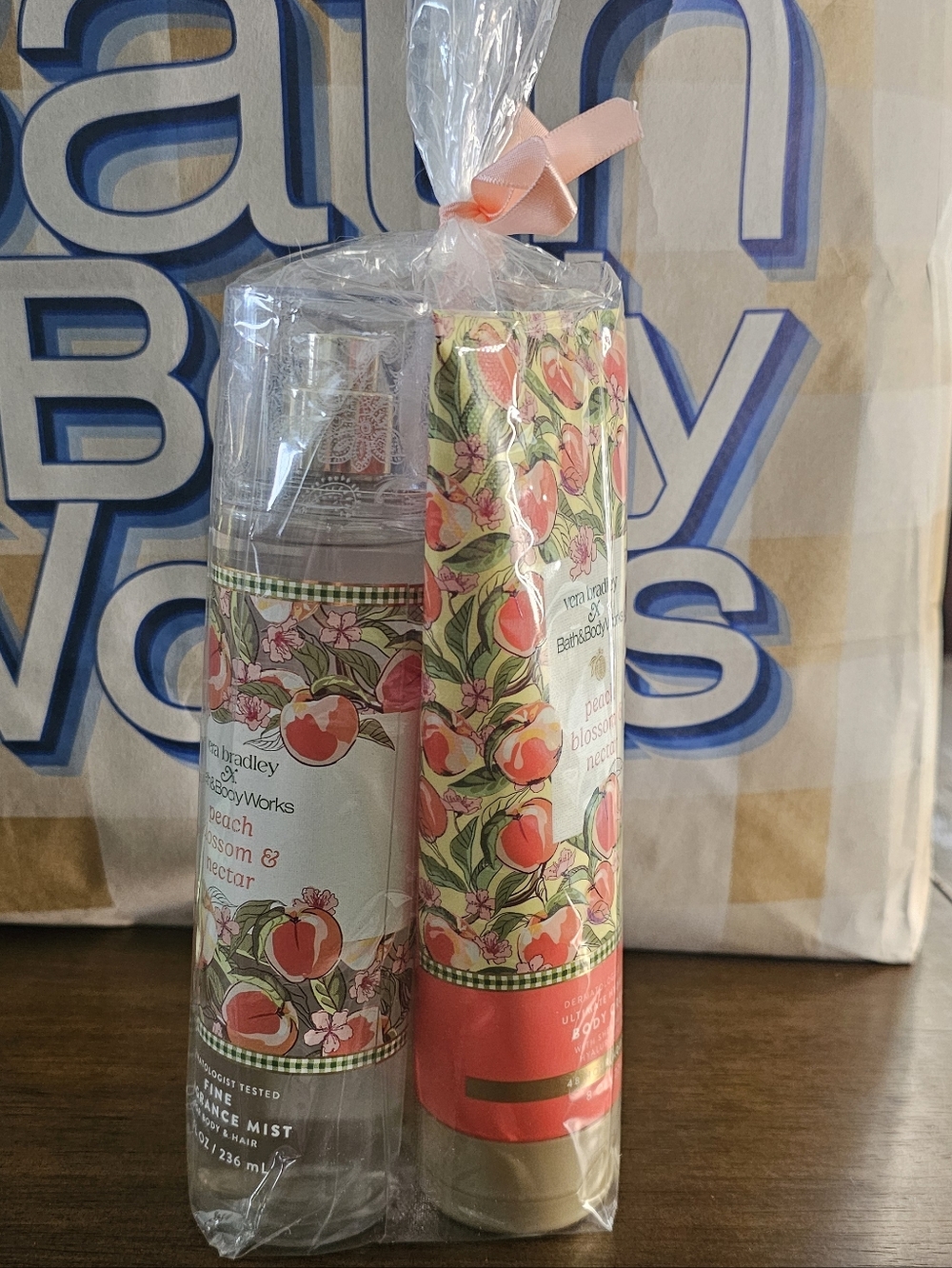 Bath & Body Works Peach Blossom & Nectar 2 Piece Body Care Duo